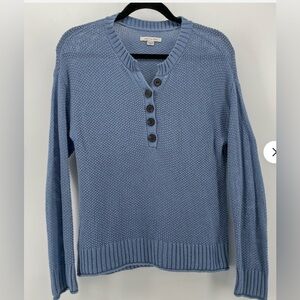 American Eagle Classic Henley Periwinkle long sleeve jumper.3/4 Sleeves,